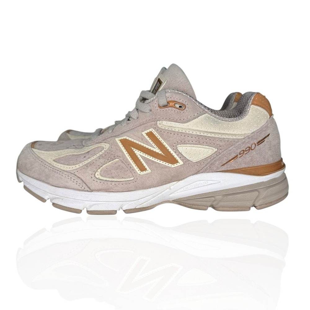 RARE New Balance 990v4 Women's Sizeβ 9 Alabaster Suede Made In USA W990FA4